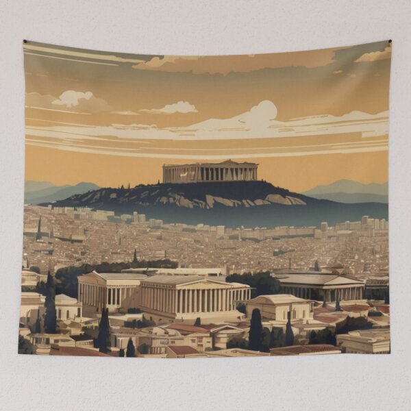 Artikelvorschau, 092 Vintage Athen, Griechenland Poster-Design entworfen und verkauft von Alexis Art Collection.