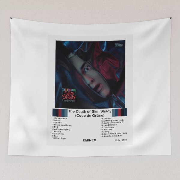 Artikelvorschau, The Death of Slim Shady (Coup de Grâce) Albumcover mit Trackliste entworfen und verkauft von Tinybluebird.