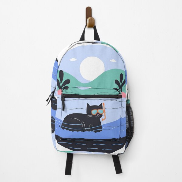 Item preview, Swimmer Cat , Black Cat Swimming In The Lake. designed and sold by DotisDreams.
