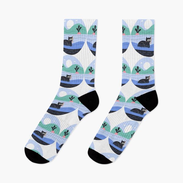 Item preview, Swimmer Cat , Black Cat Swimming In The Lake. designed and sold by DotisDreams.