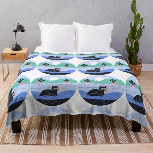 Item preview, Swimmer Cat , Black Cat Swimming In The Lake. designed and sold by DotisDreams.