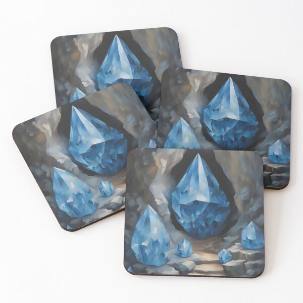 Item preview, Blue Crystals in Rock Cave designed and sold by CalmnessbyChoice.