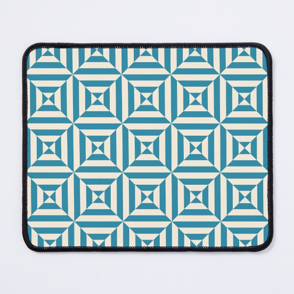 Item preview, Diamond Lines Pattern (Aegean Blue and Cream)  designed and sold by avperth.