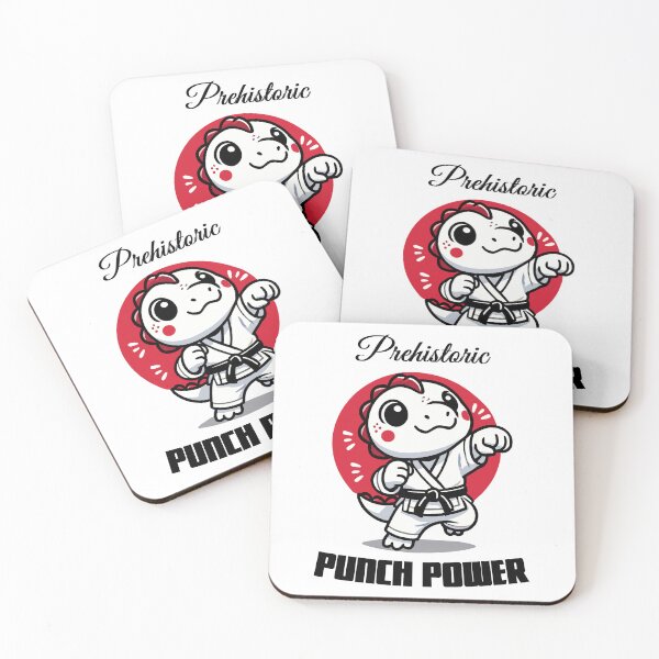 Item preview, Prehistoric Punch Power - Cute Karate Dino designed and sold by MaateoDesign.