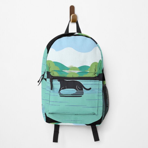 Item preview, Swimmer Cat , Black Cat Swimming In The Lake. designed and sold by DotisDreams.