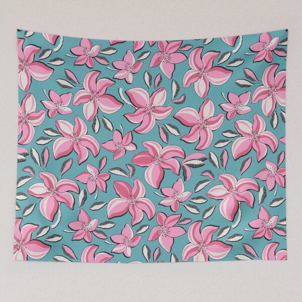 Item preview, Flower Pomegranate, Pink-turquoise version designed and sold by Alex  Blud.