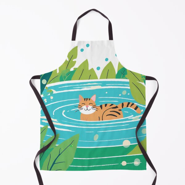 Item preview,  Swimmer Cat , Red Cat Swimming In The Lake. designed and sold by DotisDreams.