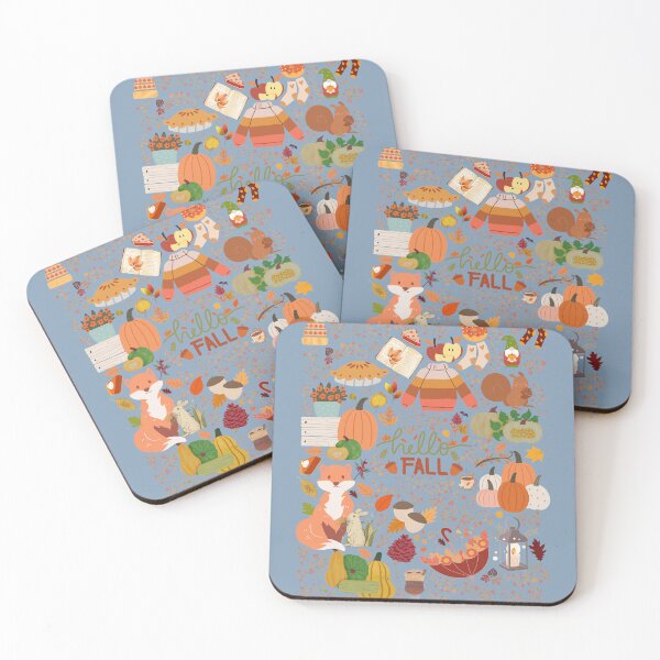 Item preview, Cozy Hello Fall Fox designed and sold by LivingRoomZoo.