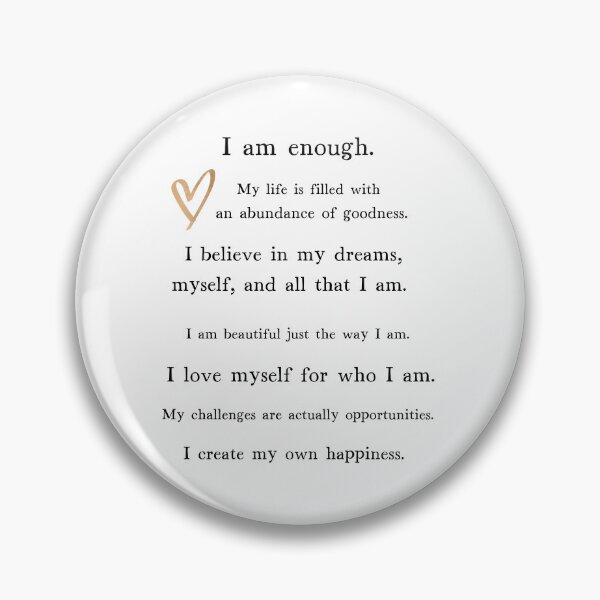 Item preview, I am enough text designed and sold by HawaiiSofia.