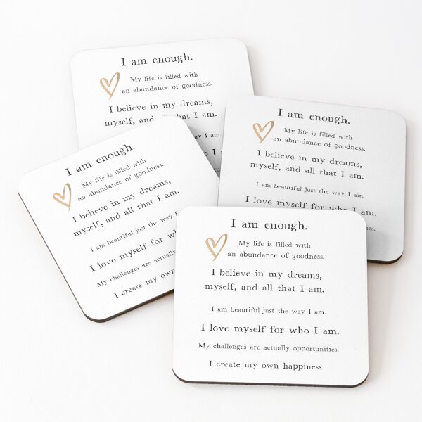 Item preview, I am enough text designed and sold by HawaiiSofia.