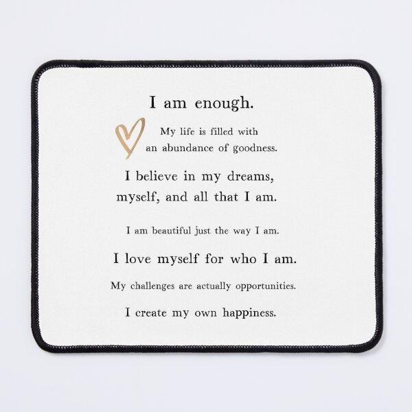 Item preview, I am enough text designed and sold by HawaiiSofia.