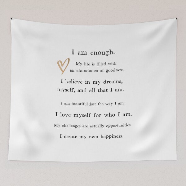 Item preview, I am enough text designed and sold by HawaiiSofia.