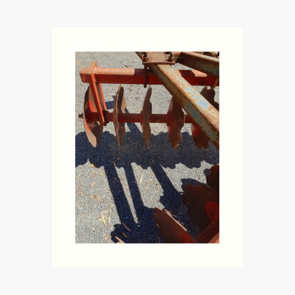Item preview, Red Disk Plough by Adelaide Artist Avril Thomas at Magpie Springs designed and sold by MagpieSprings.