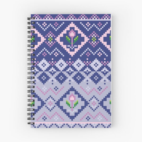 Item preview, Pixel art flower on Blue background wallpaper. designed and sold by Alynek-Design.