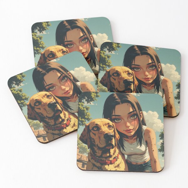 Item preview, girl and dog designed and sold by renatagirl.