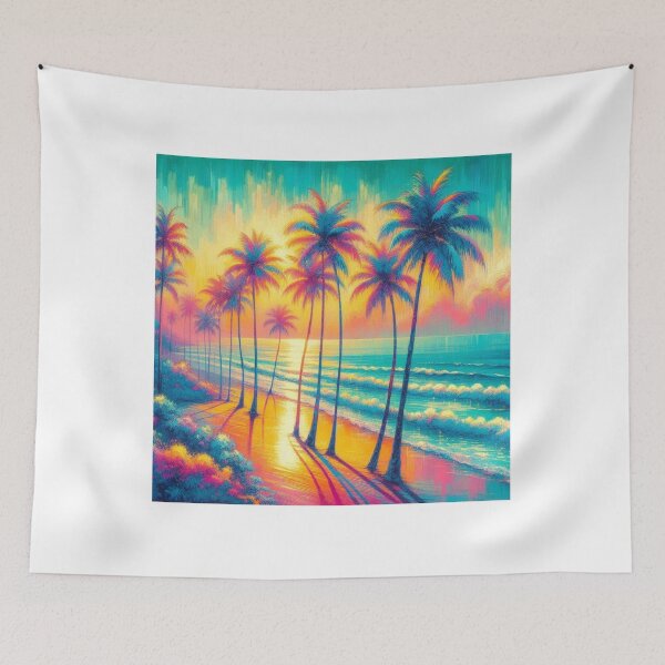 Item preview, Warm Neon Hues Highlight Paradise by the Swimming Pool designed and sold by freackly.