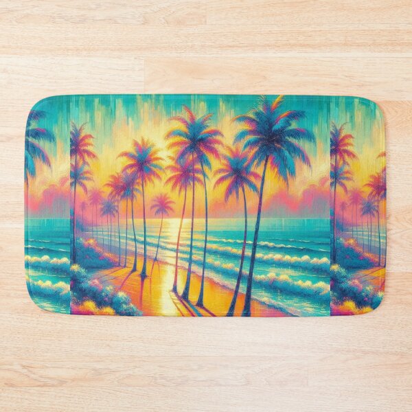 Item preview, Warm Neon Hues Highlight Paradise by the Swimming Pool designed and sold by freackly.