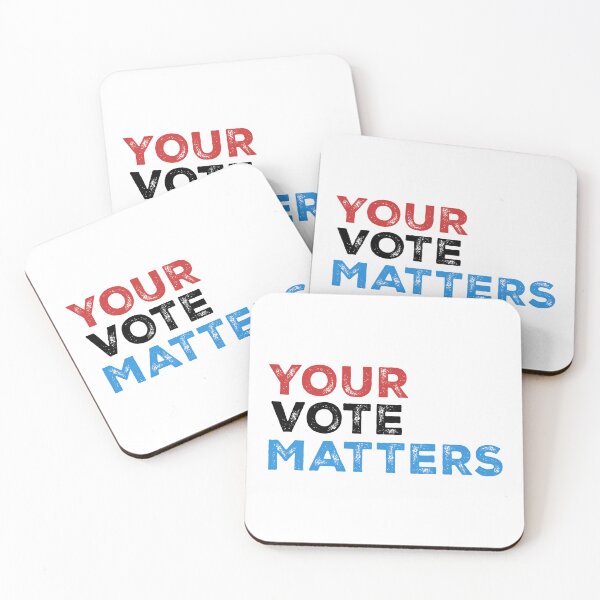 Item preview, Your Vote Matters – Bold Motivational Design - 3 colors - black text designed and sold by NiceHatHarry.
