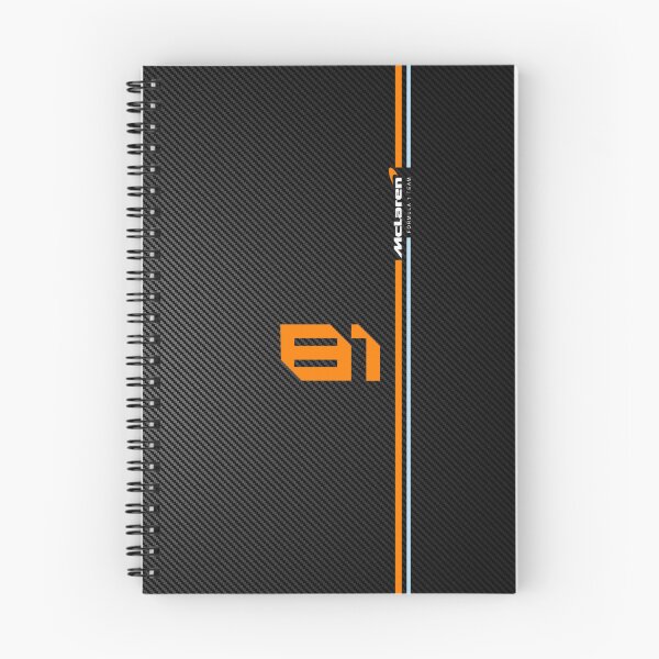Item preview, Minimalistic Oscar Piastri carbon fibre Black and orange designed and sold by Pink Polar F1.