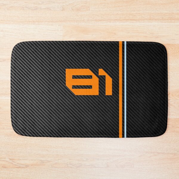 Item preview, Minimalistic Oscar Piastri carbon fibre Black and orange designed and sold by Pink Polar F1.