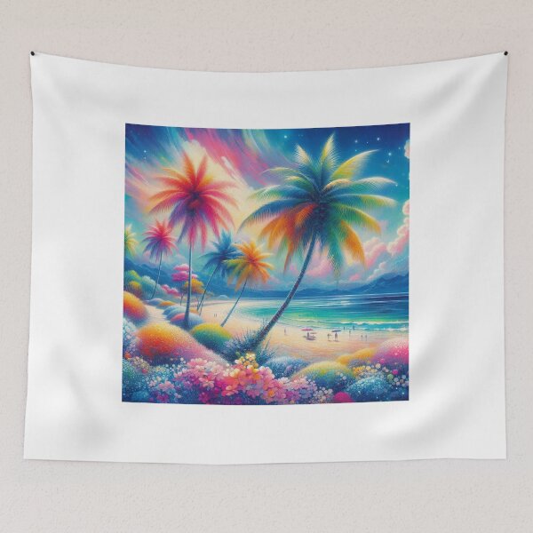 Item preview, Sunset Glow and Palm Trees Define This Tropical Oasis designed and sold by freackly.