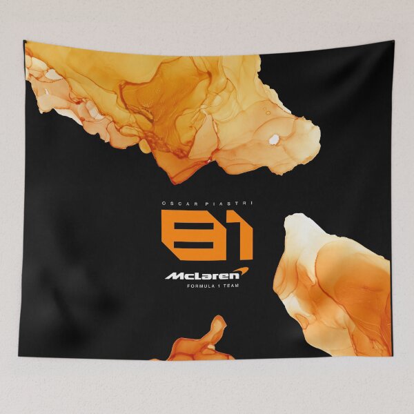 Item preview, Minimalistic Oscar Piastri marble effect Black and orange designed and sold by Pink Polar F1.