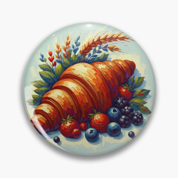 Item preview, Croissant Impressionism Art Style designed and sold by artofuniverse.