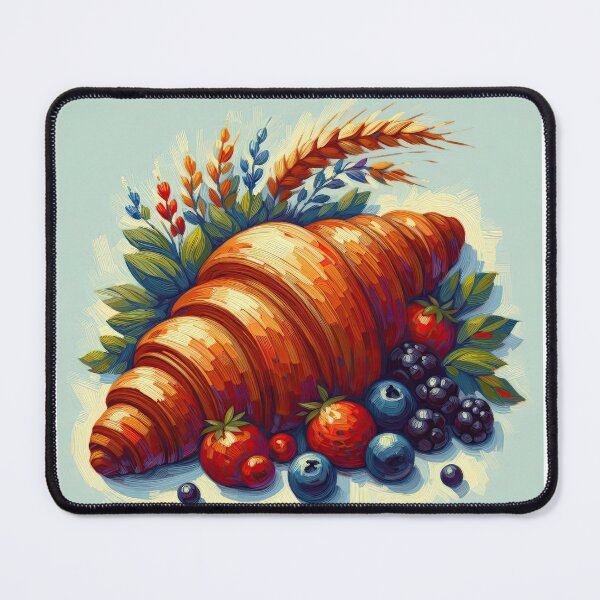Item preview, Croissant Impressionism Art Style designed and sold by artofuniverse.