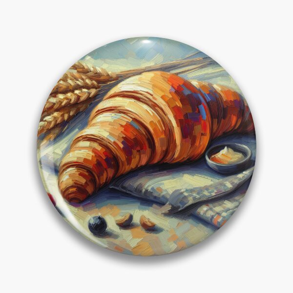 Item preview, Croissant Impressionism Art Style designed and sold by artofuniverse.
