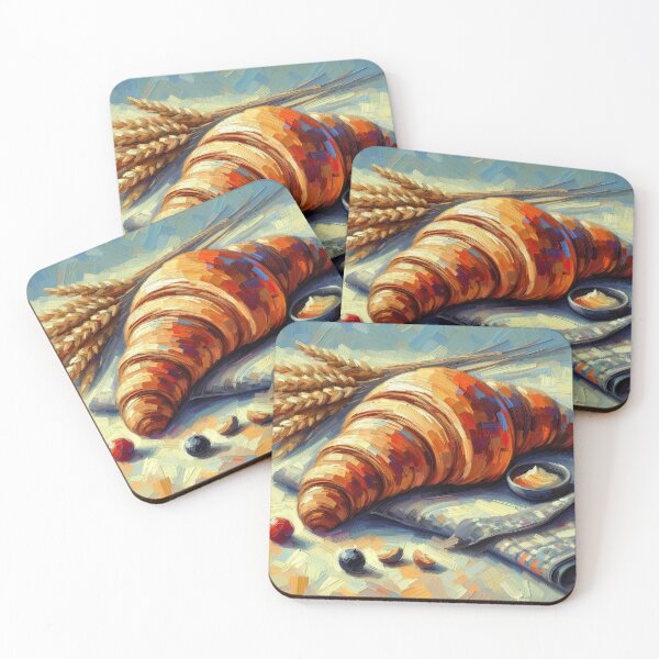 Item preview, Croissant Impressionism Art Style designed and sold by artofuniverse.