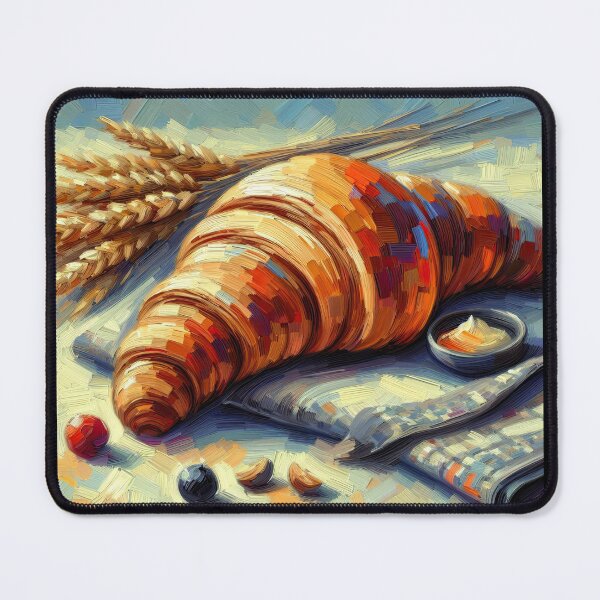 Item preview, Croissant Impressionism Art Style designed and sold by artofuniverse.