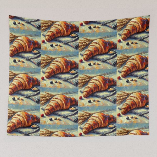 Item preview, Croissant Impressionism Art Style designed and sold by artofuniverse.