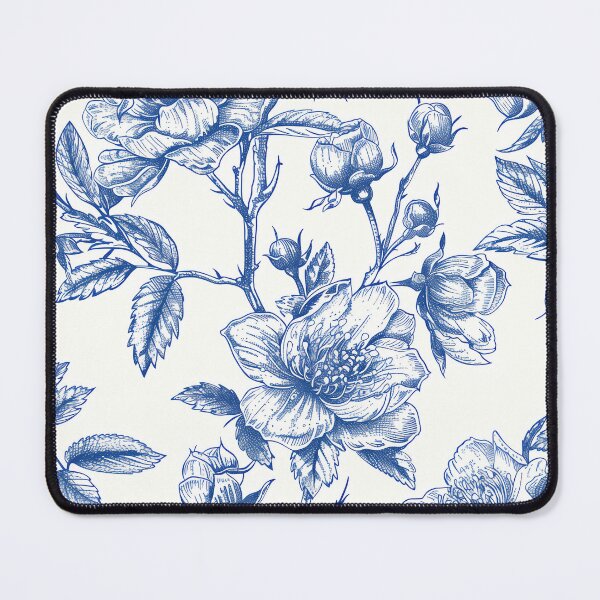 Item preview, Blue white vintage floral pattern designed and sold by AnnaGo.