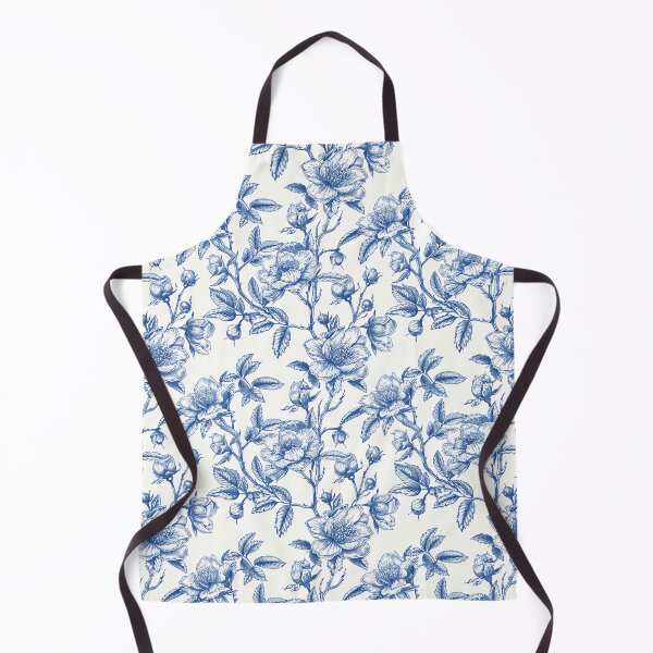 Item preview, Blue white vintage floral pattern designed and sold by AnnaGo.