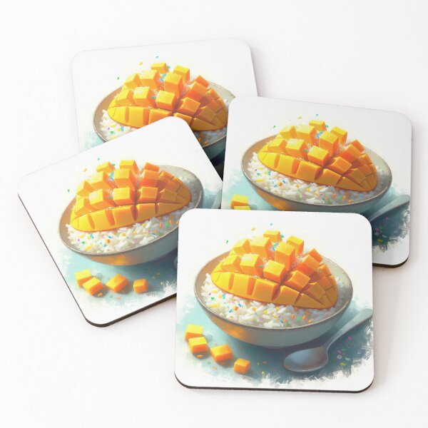 Item preview, Mango Sticky Rice Impressionism Art Style designed and sold by artofuniverse.