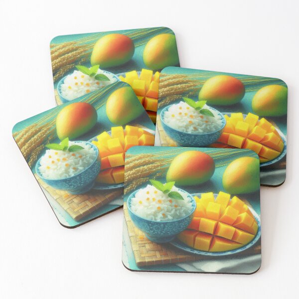 Item preview, Mango Sticky Rice Impressionism Art Style designed and sold by artofuniverse.