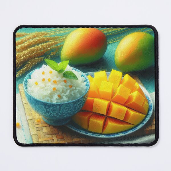 Item preview, Mango Sticky Rice Impressionism Art Style designed and sold by artofuniverse.