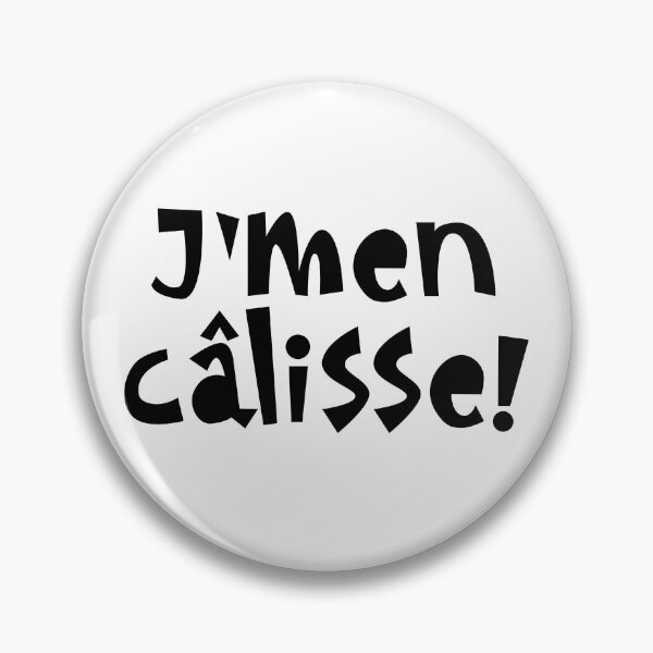 Item preview, J'men câlisse - black boho text design designed and sold by EmeraldeaArt.