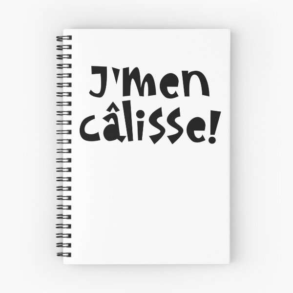 Item preview, J'men câlisse - black boho text design designed and sold by EmeraldeaArt.