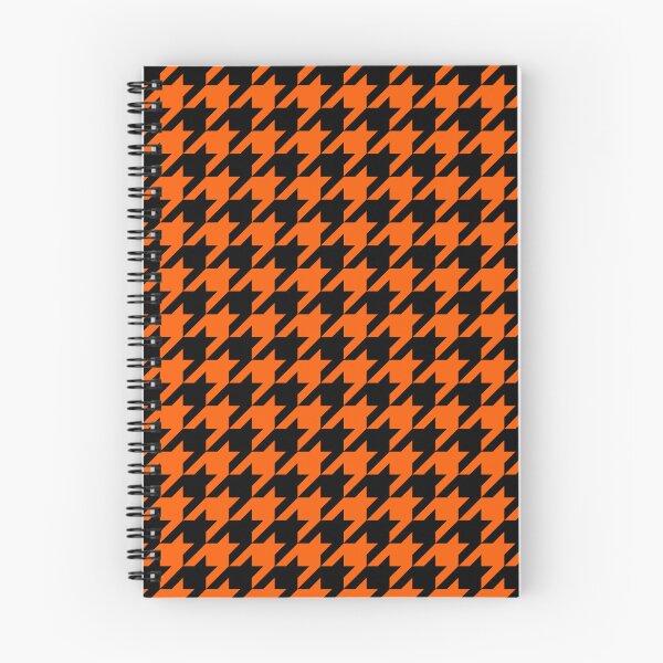 Item preview, Orange Black Houndstooth Pattern Design designed and sold by PatternTitan.