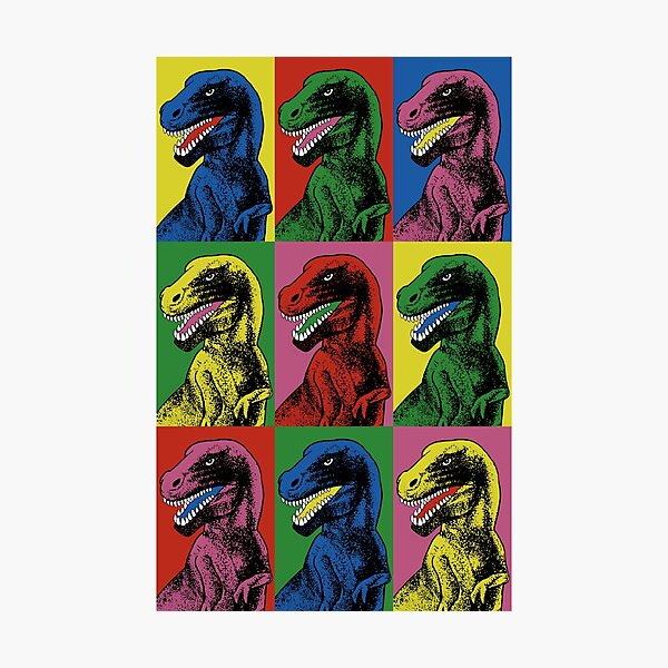 Dinosaur Pop Art Photographic Print