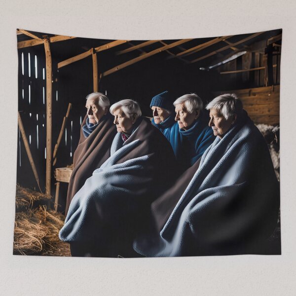 Item preview, Cold Pensioners in a cow shed designed and sold by Colin Bentham.