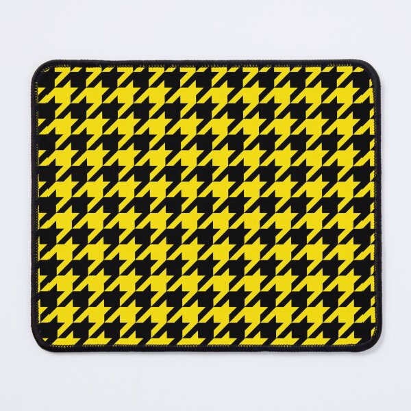 Item preview, Yellow Black Houndstooth Pattern Design designed and sold by PatternTitan.