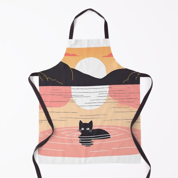 Item preview, Swimmer Cat , Black Cat Swimming In The Lake. designed and sold by DotisDreams.