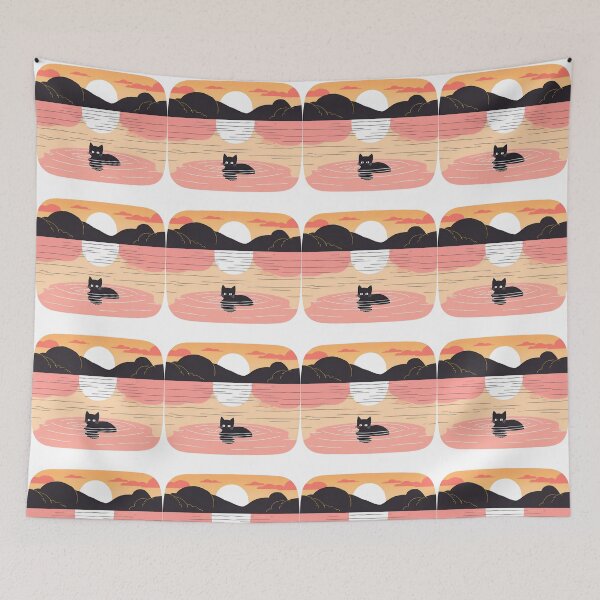 Item preview, Swimmer Cat , Black Cat Swimming In The Lake. designed and sold by DotisDreams.