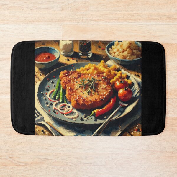 Item preview, Pork Schnitzel Impressionism Art Style designed and sold by artofuniverse.