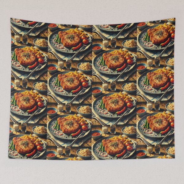 Item preview, Pork Schnitzel Impressionism Art Style designed and sold by artofuniverse.