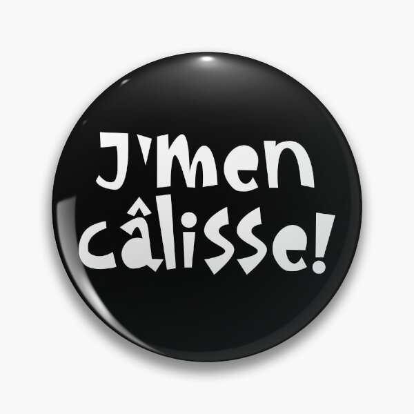 Item preview, J'men câlisse - white boho text design designed and sold by EmeraldeaArt.