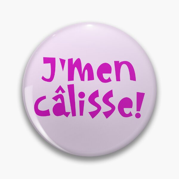Item preview, J'men câlisse - pink boho text design designed and sold by EmeraldeaArt.
