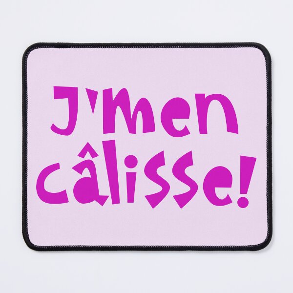 Item preview, J'men câlisse - pink boho text design designed and sold by EmeraldeaArt.